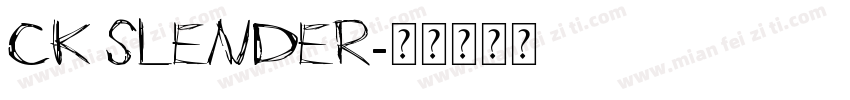 CK Slender字体转换